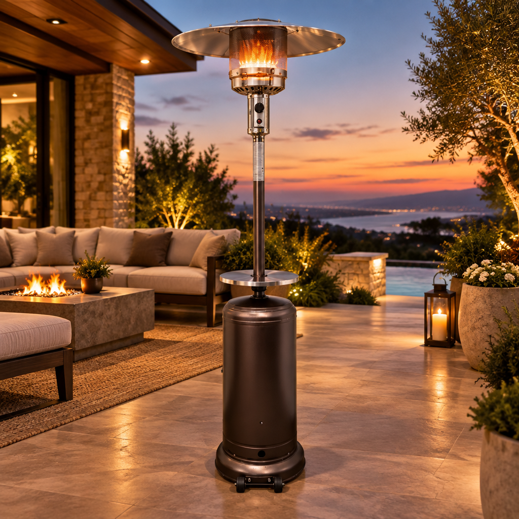 48,000 BTU Hammered Bronze Propane Patio Heater